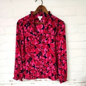 J Crew Women's Pink Floral Top  XS